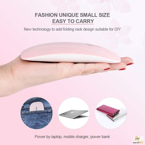 Portable,Lightweight and Mouse Shaped Mini UV LED Nail Lamp with USB Cable for Professional Nail Art