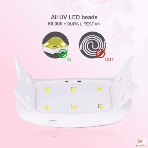 Portable,Lightweight and Mouse Shaped Mini UV LED Nail Lamp with USB Cable for Professional Nail Art