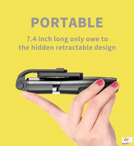 Selfie Stick Tripod Handheld with Detachable wireless remote and Mini Tripod Stand