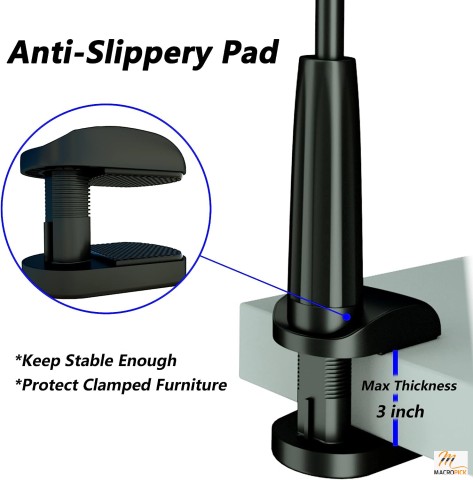 Multiple Usage Mobile Phone Clip on Stand Holder | with Grip Flexible Long Arm Gooseneck Bracket Mount