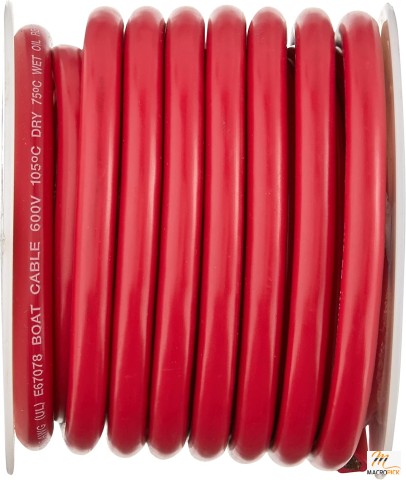 Copper Wire Red 6 AWG Marine Grade Primary Wire and Battery Cable